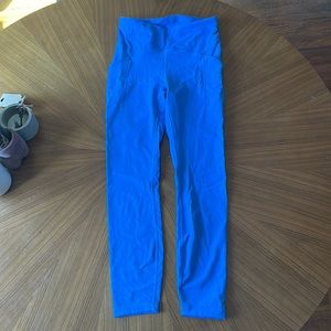 Lululemon power thru high rise tight blue Nile